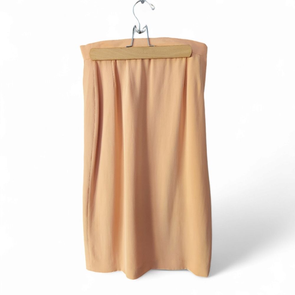 Vintage Due per due 100% silk pencil skirt 8  sexy chic retro